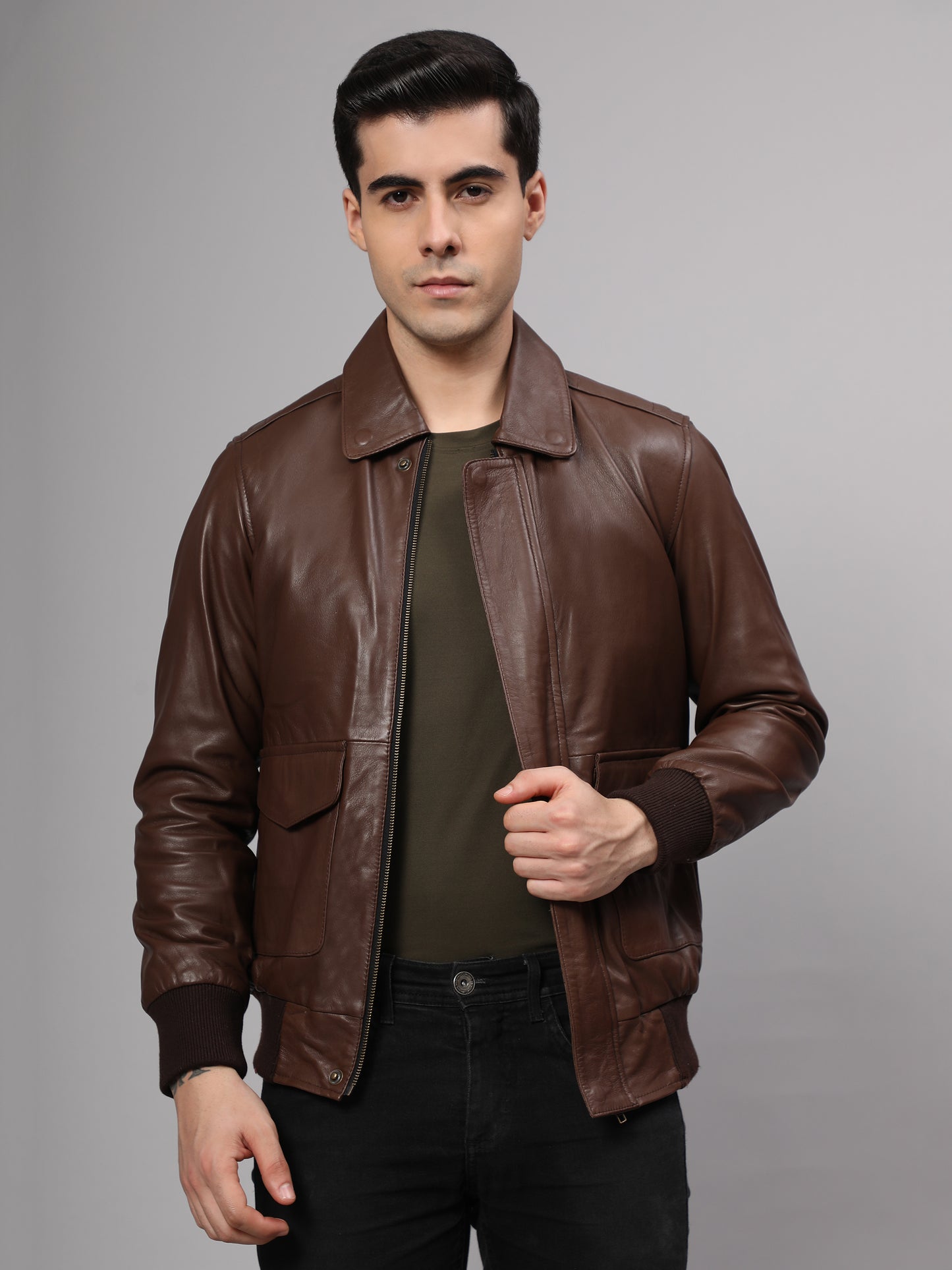 Theory Varsity Jacket | Genuine Leather Jacket for Men