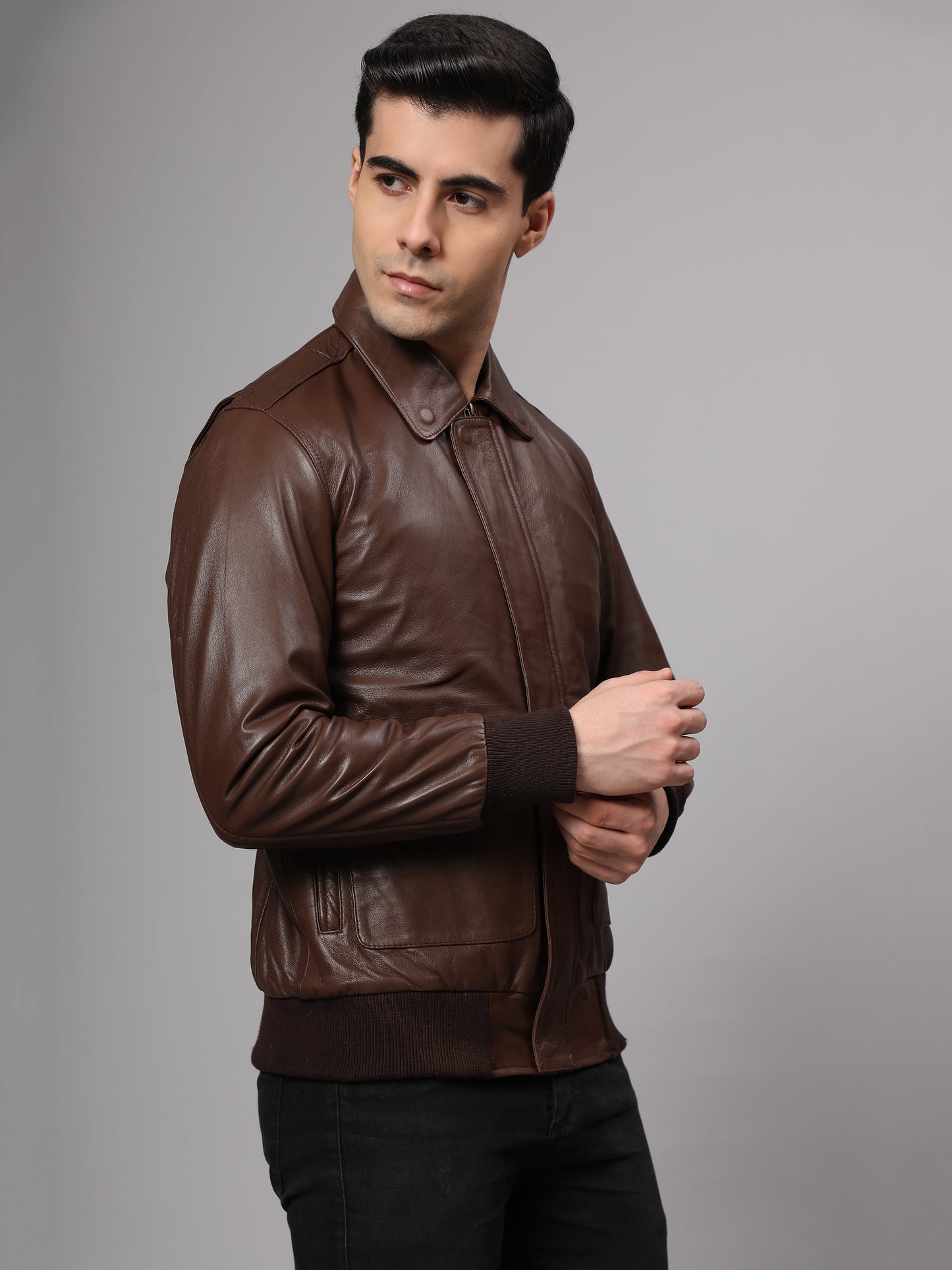 Theory Varsity Jacket | Genuine Leather Jacket for Men