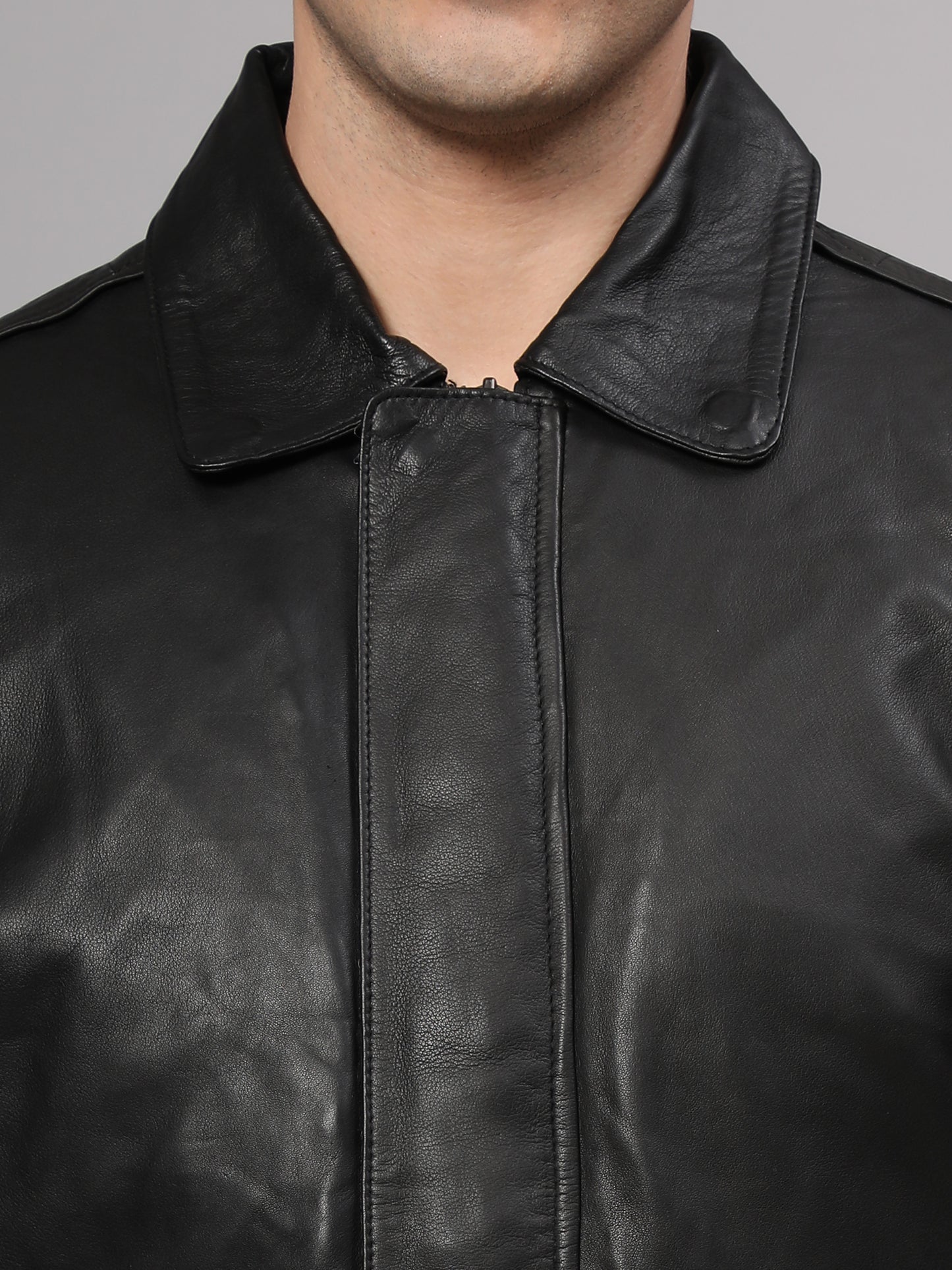 Theory Varsity Jacket In Leather Genuine Leather Jacket for Men