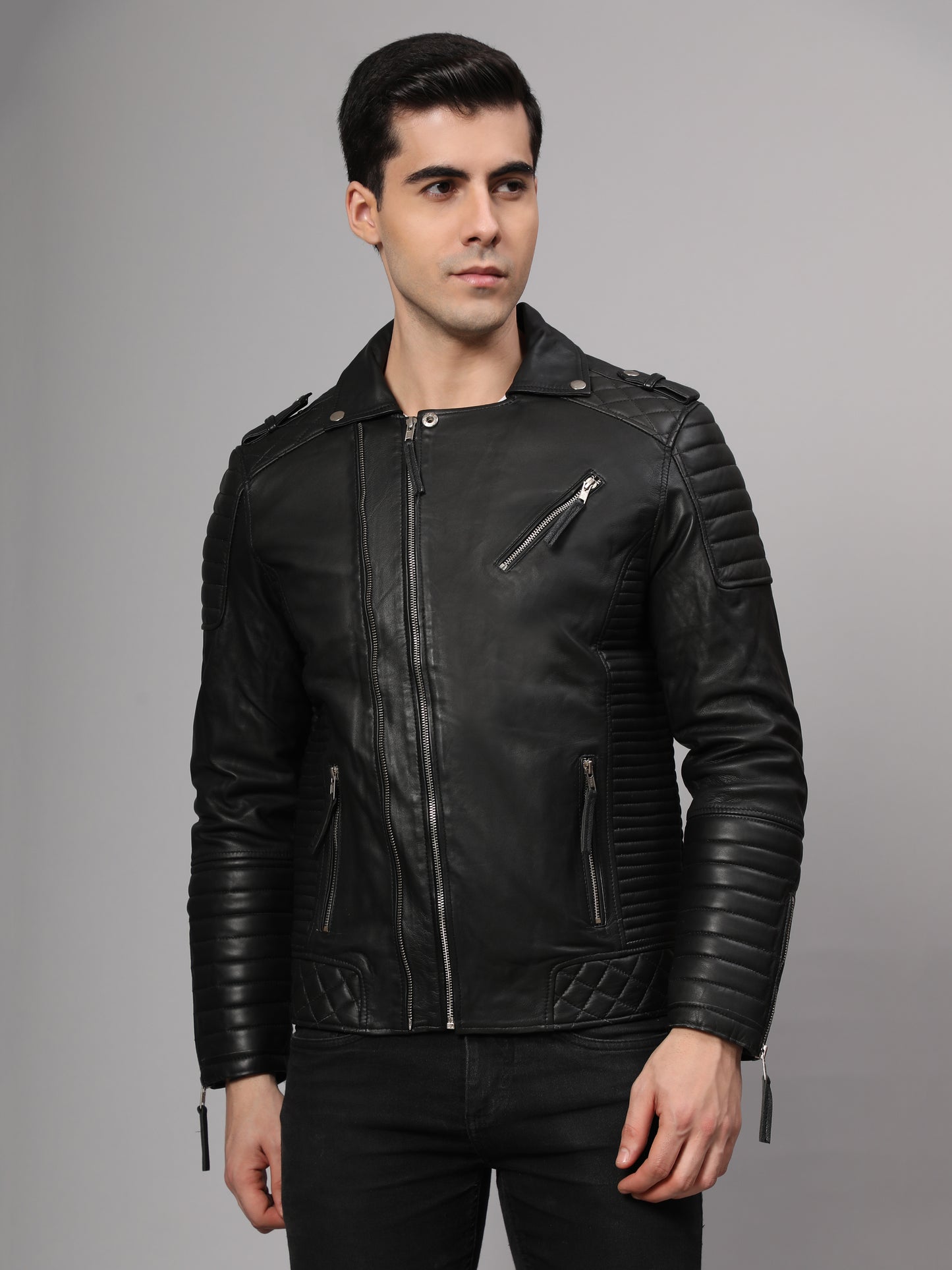 Charmshilp :- Men's Biker Leather Jacket