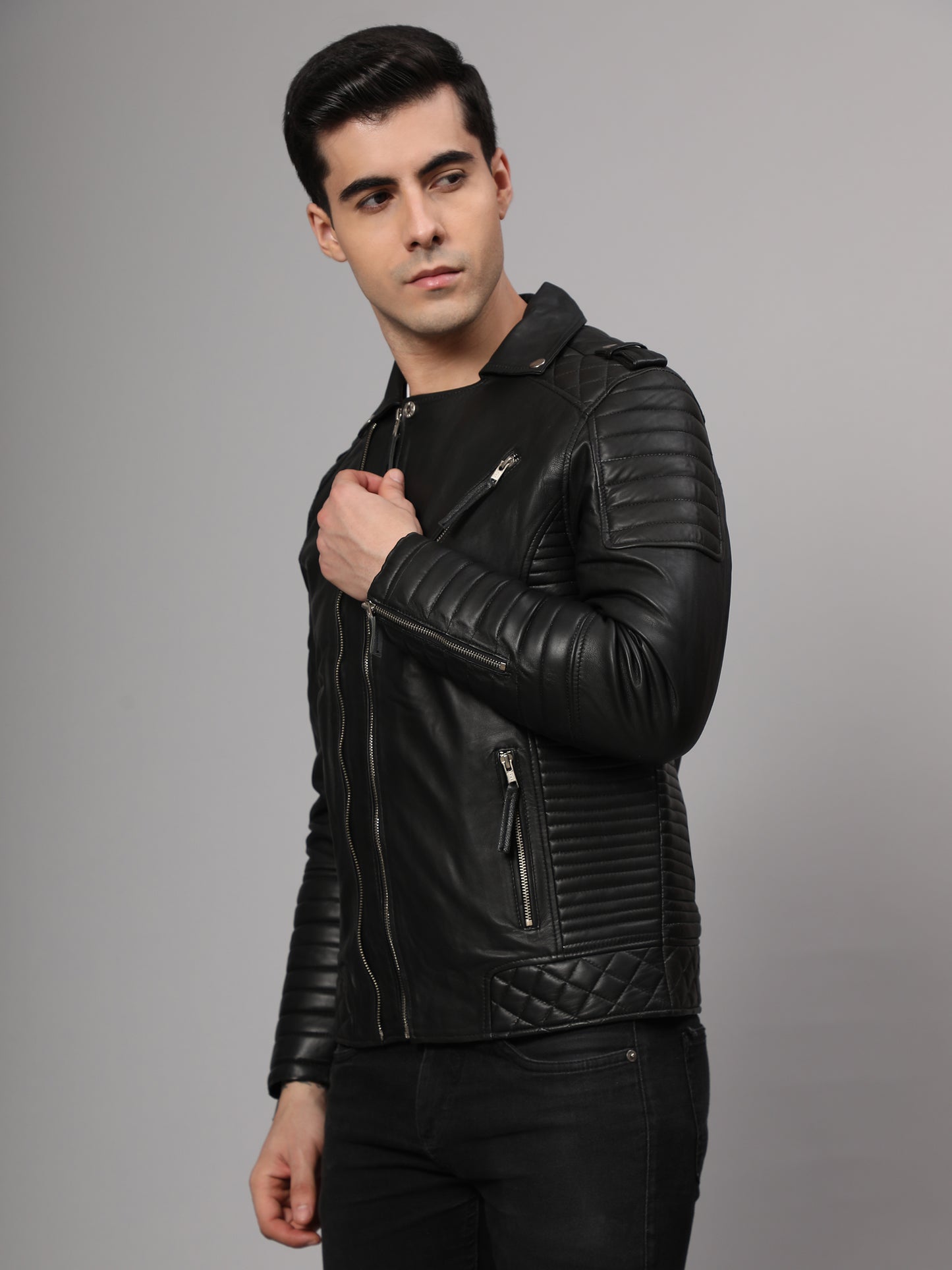 Charmshilp :- Men's Biker Leather Jacket