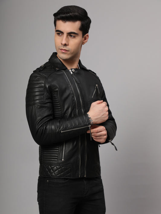 Charmshilp :- Men's Biker Leather Jacket