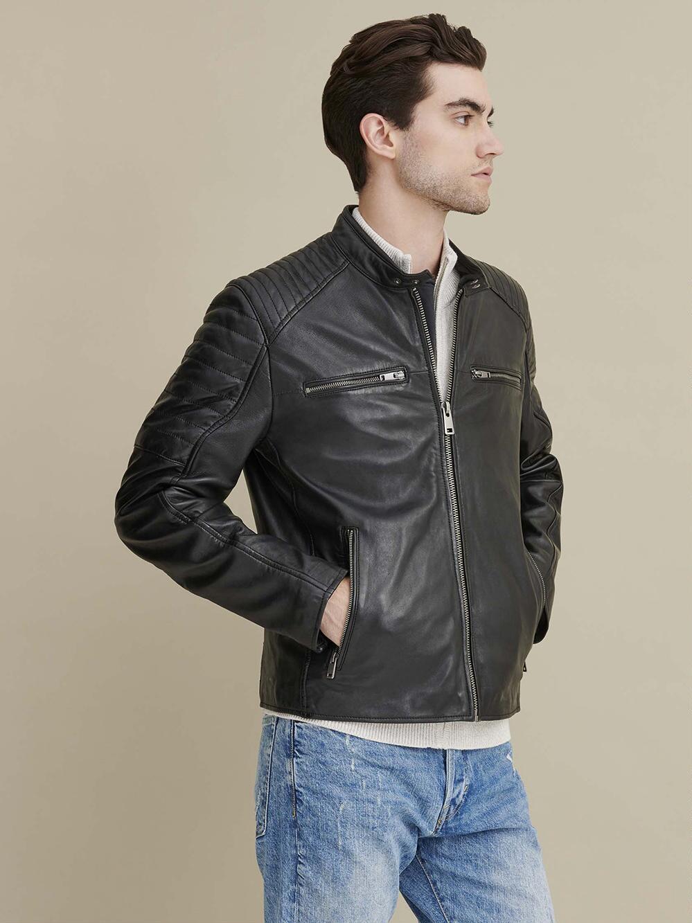 Charmshilp:- Biker Style Moto Leather Jacket