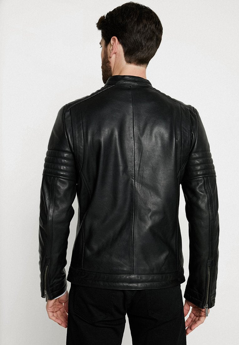 Devis Elbow Padded Leather Jacket