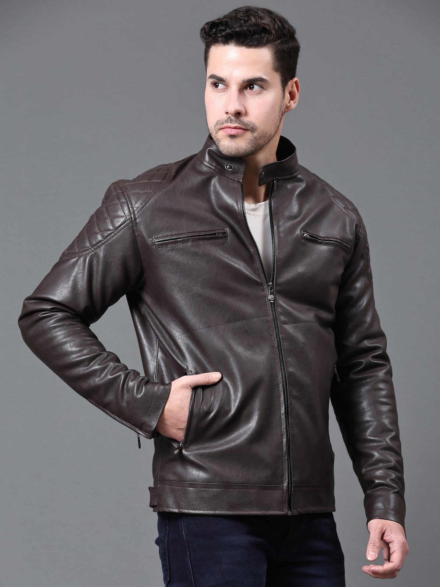 The Venomous Vegan Leather Jacket :- Charmshilp