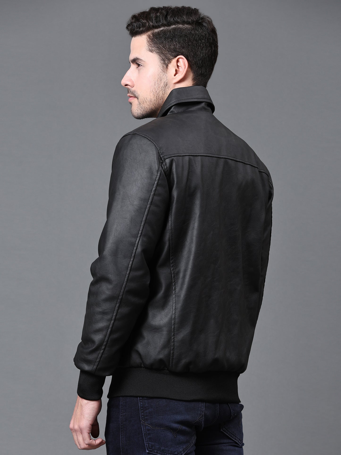 Dark Knight Quilted PU Leather Jacket :- Charmshilp