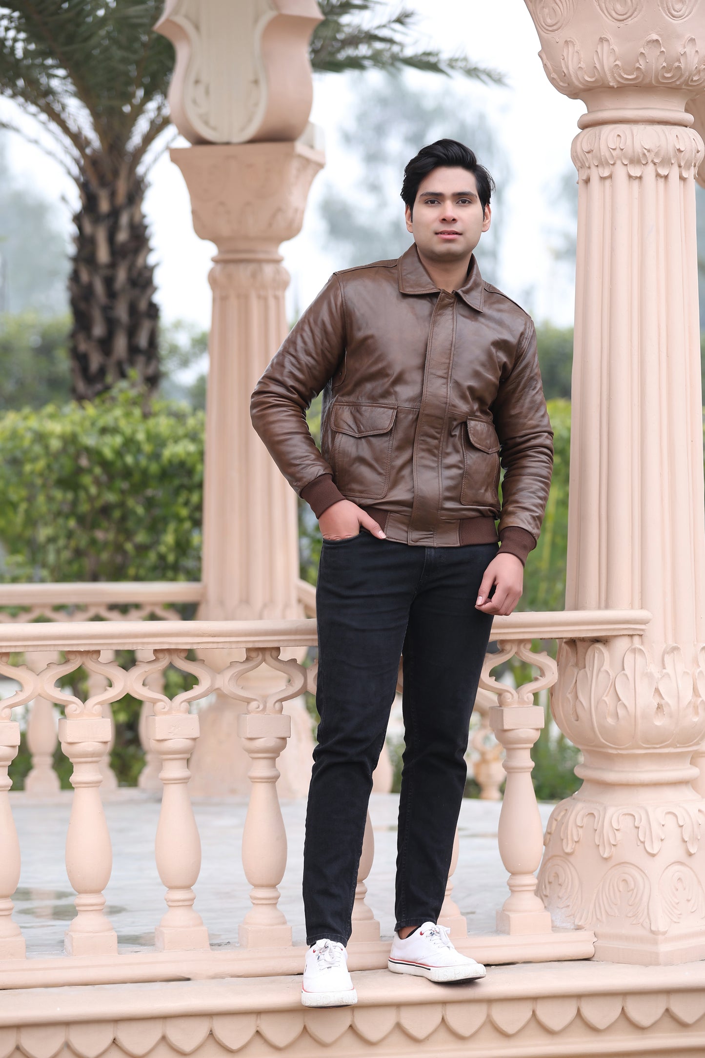 Vikram Bomber Sheep Skin Leather Jacket || Charmshilp