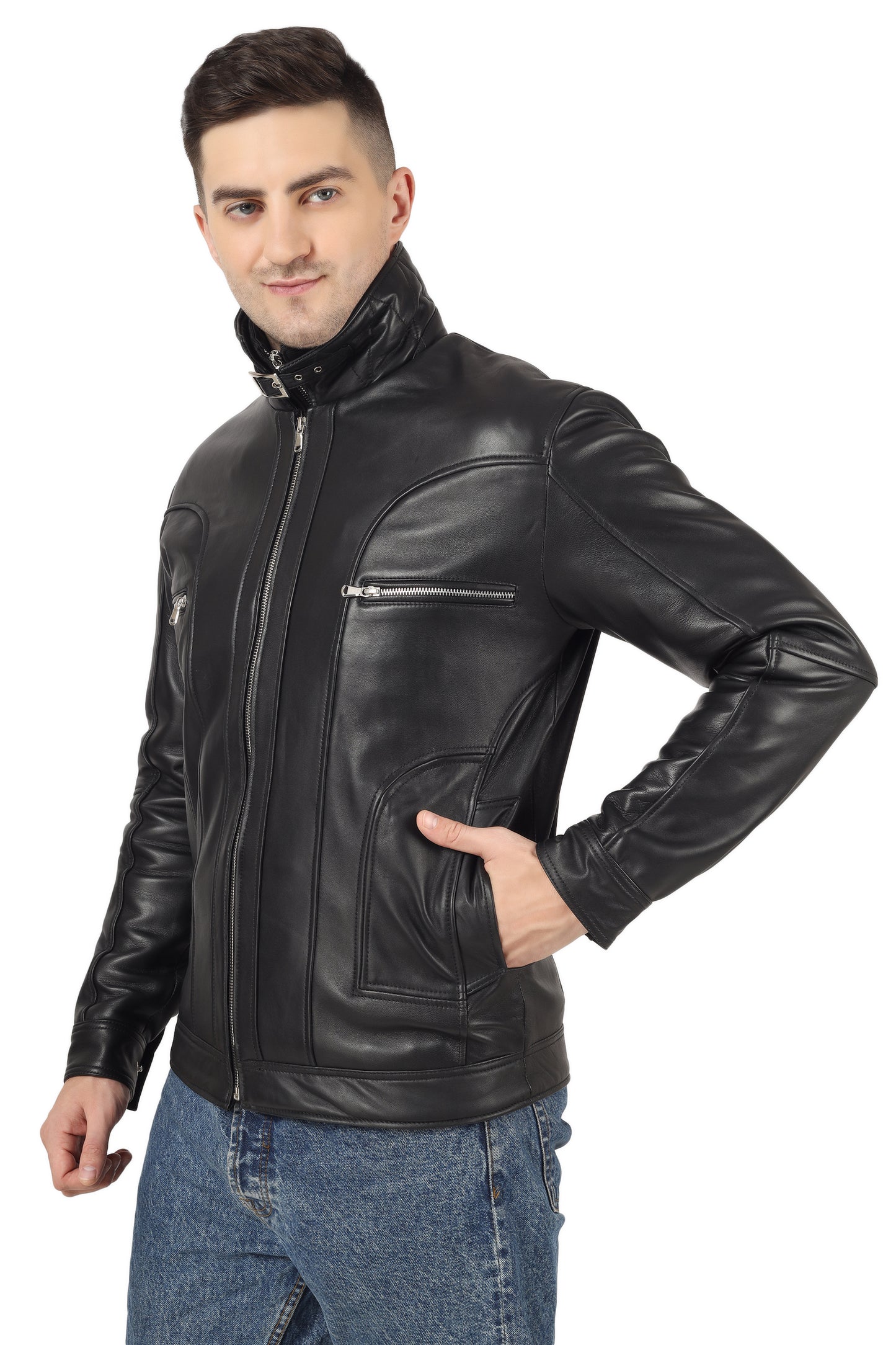 Charmshilp :- Cleveland Bomber Leather Jacket