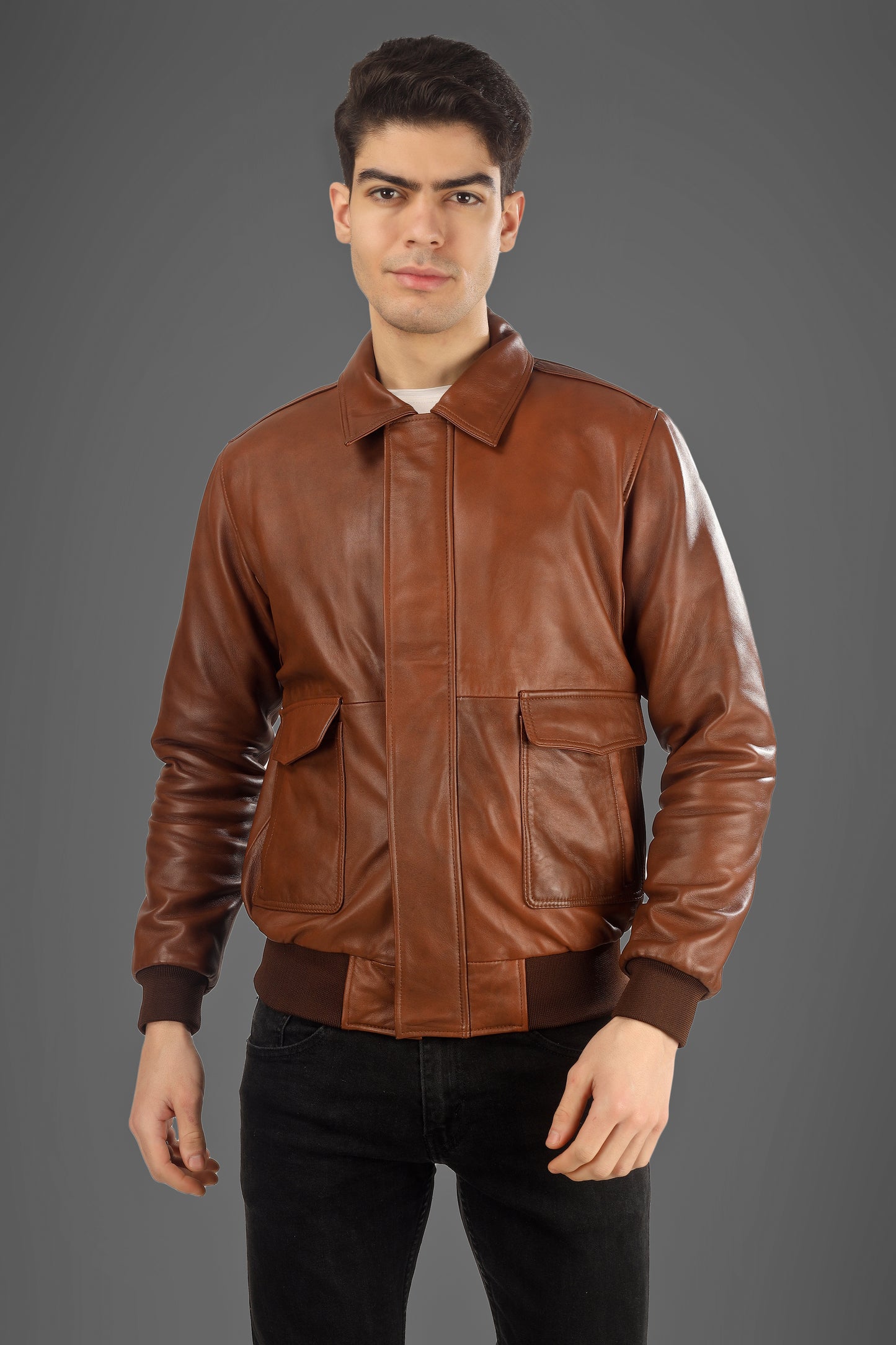 Charmshilp :- Vikram Bomber Leather Jacket