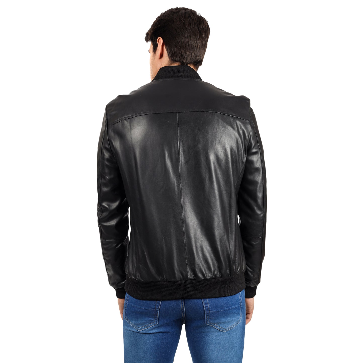 Elegant Bomber Leather Jacket