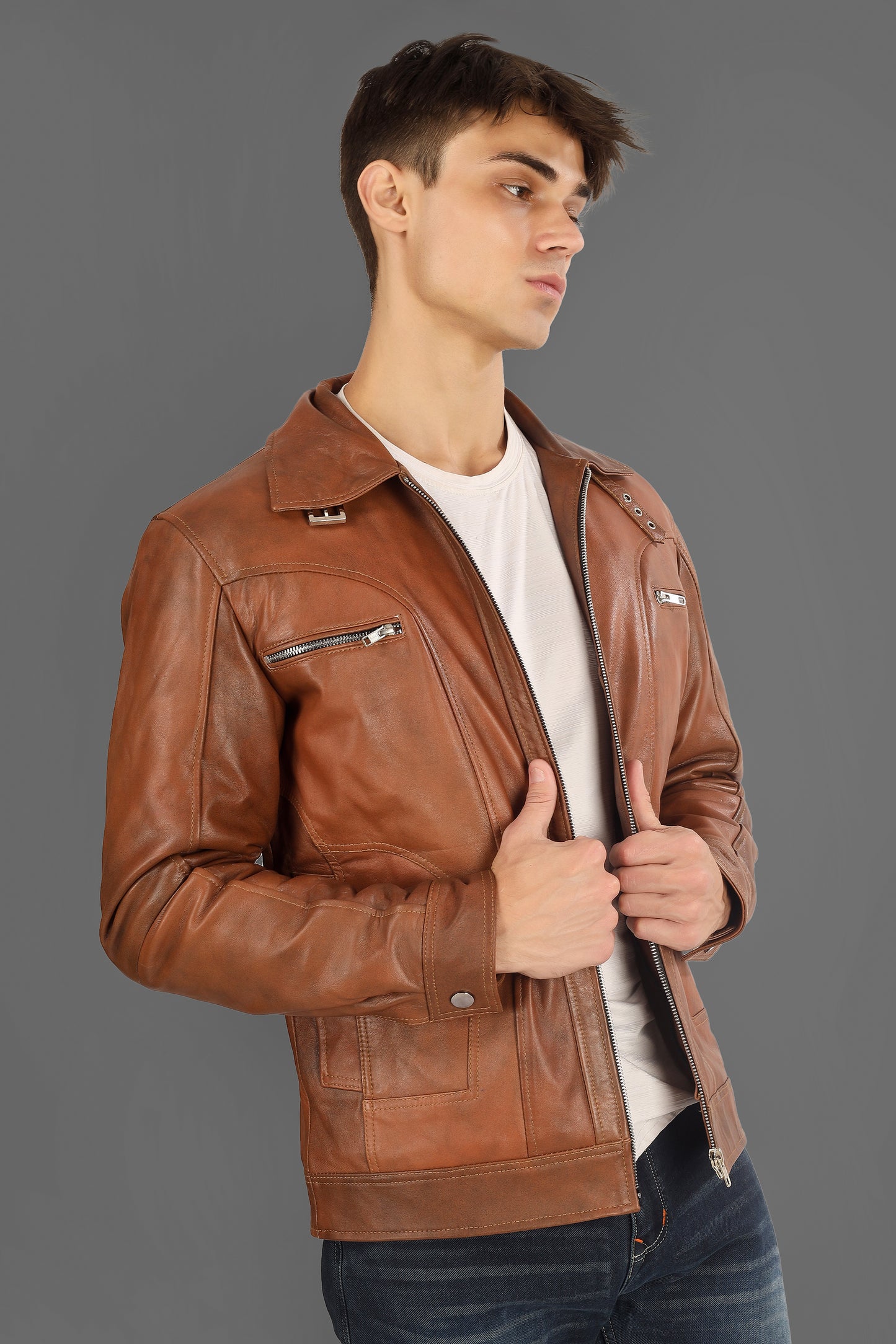 Cleveland Bomber Leather Jacket