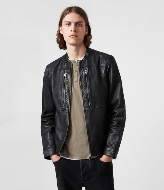 Ravine Moto Leather Jacket | Double Zip For Casual Moment