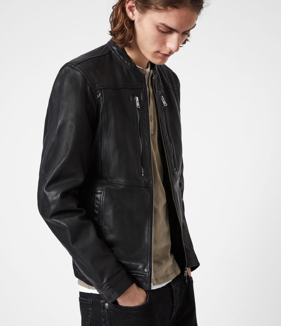 Ravine Moto Leather Jacket | Double Zip For Casual Moment