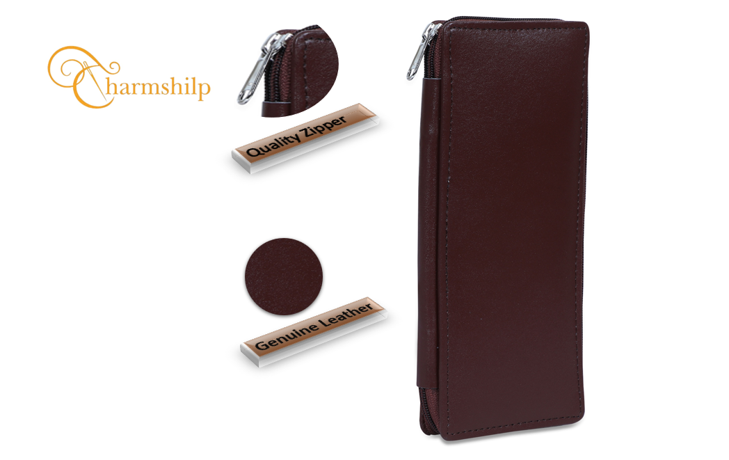 Brownish Bank Locker Key Chain Pouch in Genuine Leather