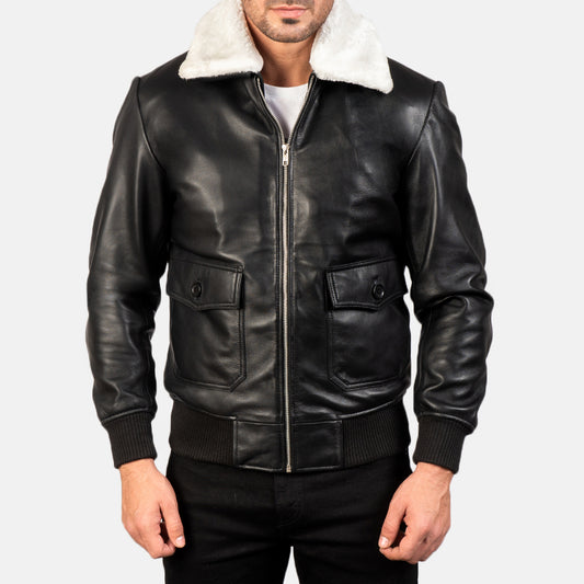 The Conqueror Bomber Leather Jacket