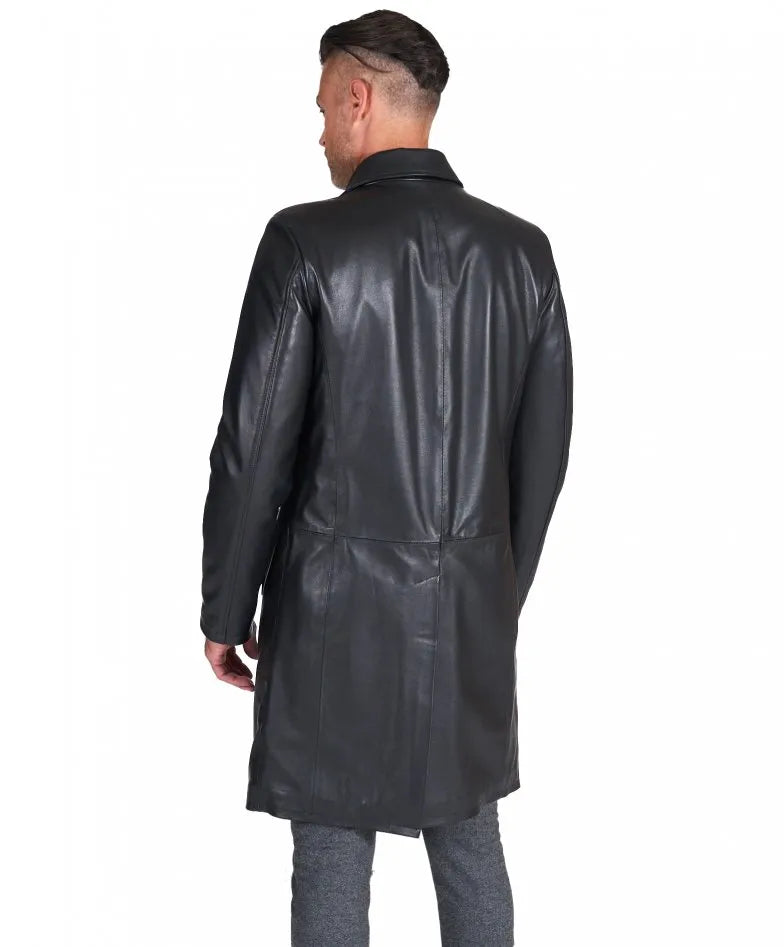 Executive Elegance Leather Coat || Charmshilp